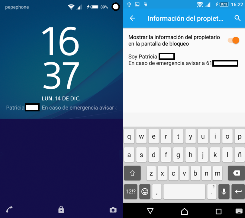 llamada de emergencia android